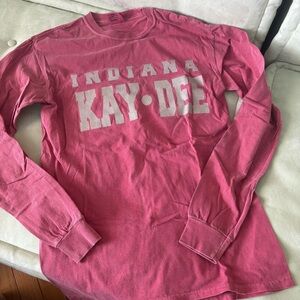 Indiana Kappa Delta KAY-DEE Red Long Sleeve Tee